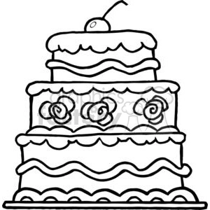 Elegant Three Tiered Wedding Cake