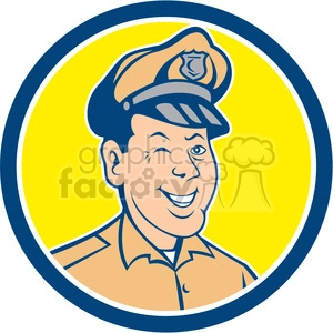 policeman winking front CIRC