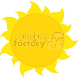 yellow silhouette sun vector illustration isolated on white background