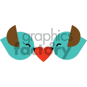 love birds valentines vector icon