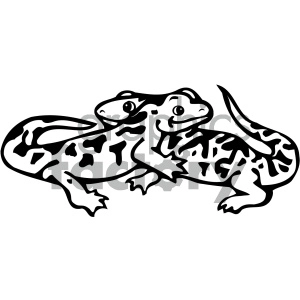 cartoon clipart reptiles 010 bw