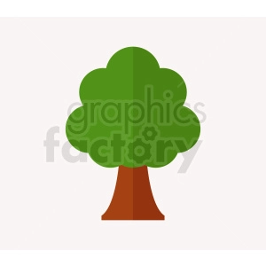 cartoon tree on light gray background