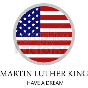 circle Martin Luther king vector icon