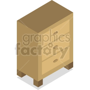 isometric dresser vector icon clipart 7