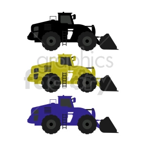 heavy excavator bundle vector graphic