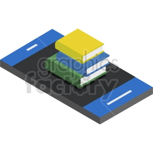 buy books online isometric vector clipart