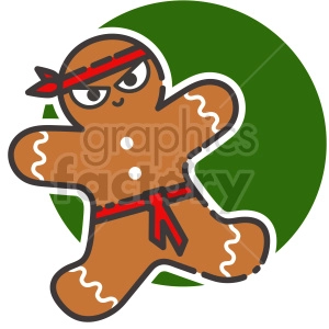 ninja bread man vector graphic