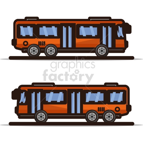 city bus vector graphic bundle