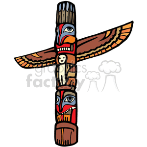 Native American totem pole