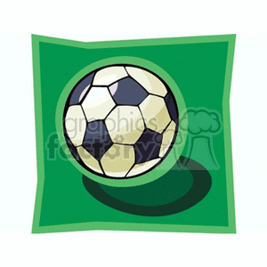 soccer ball with green background