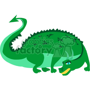 green cartoonish dragon