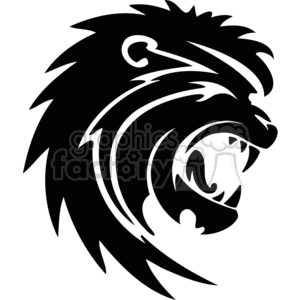 Roaring lion head