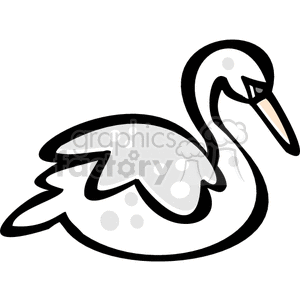 Cartoon Swan