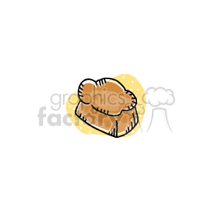 The image is a clipart depicting a freshly baked loaf of bread, which can be associated with Thanksgiving holiday food.