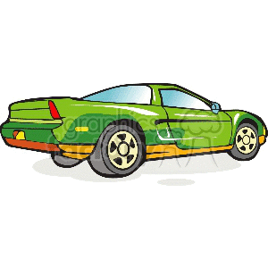 Green race car