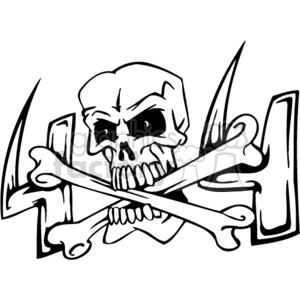 4x4 skull n cross bones graphic