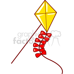 Yellow flying kite