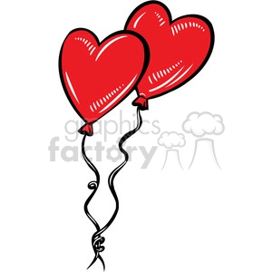 red heart balloons