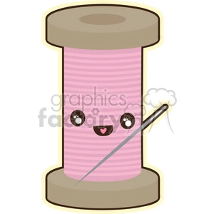 Cotton Reel cartoon character vector clip art image