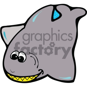 cartoon clipart shark 001 c