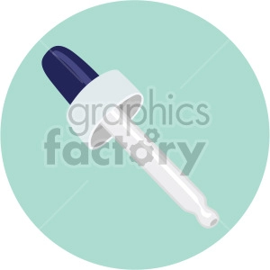 medication dropper on green background