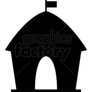 circus tent silhouette icon