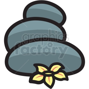 massage hot stones vector icon clipart