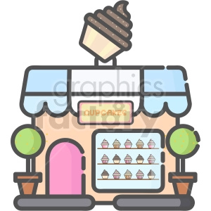 cupcake shop clipart