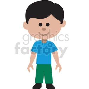 boy standing vector clipart