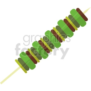 bbq shish kabob vector icon clipart 2