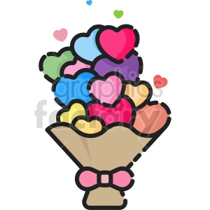 cartoon flower bouquet clipart