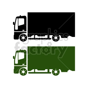 box truck vector clipart set