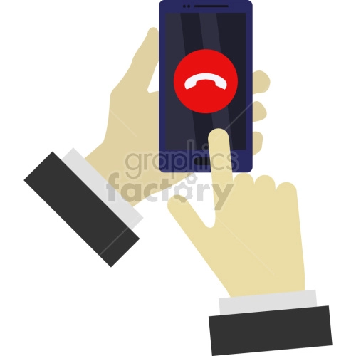 decline call vector clipart