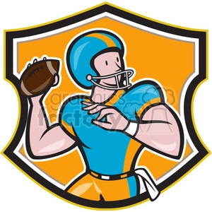 american football quarterback throw frnt CREST