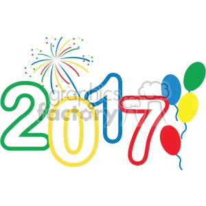 2017 celebration vector art