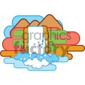 waterfall nature icon