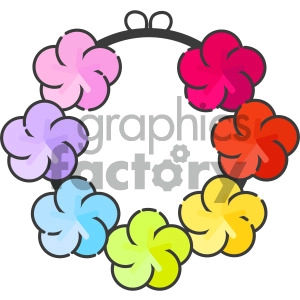 hawaiian lei vector royalty free icon art