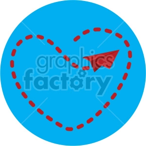 love letter flight pattern for valentines blue background