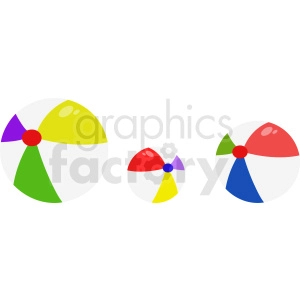 three beach balls clipart