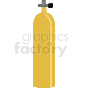 yellow scuba diver tank vector clipart