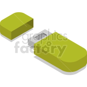 isometric usb vector icon clipart