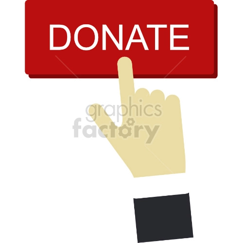 donate button vector graphic