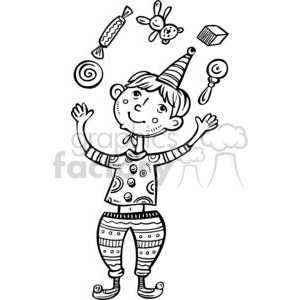 boy juggling cartoon