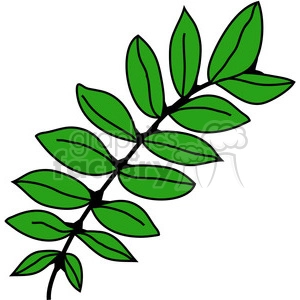 green black Locust Leaf