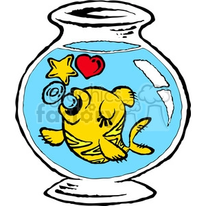 cartoon gold fish