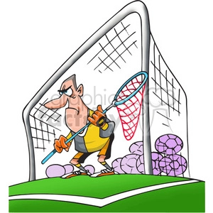 cartoon goal keeper