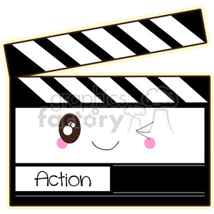 Film Clapper cartoon character vector image