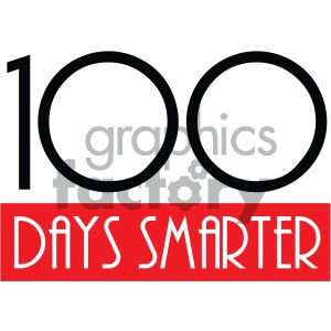 100 days smarter vector