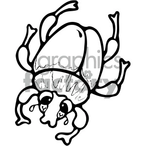 black white cartoon stink bug clipart