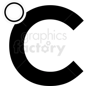 black celsius symbol vector